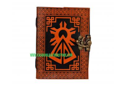 Quality Shadow Handmade Leather Refillable Journal Celtic Bound Diary Emboss Sketchbook Travel Blank Book Christmas gifts